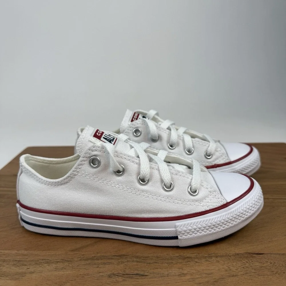 New Big Kids Converse Chuck Taylor All Stars OX White Sneakers‎ Shoes Size 1 Y
